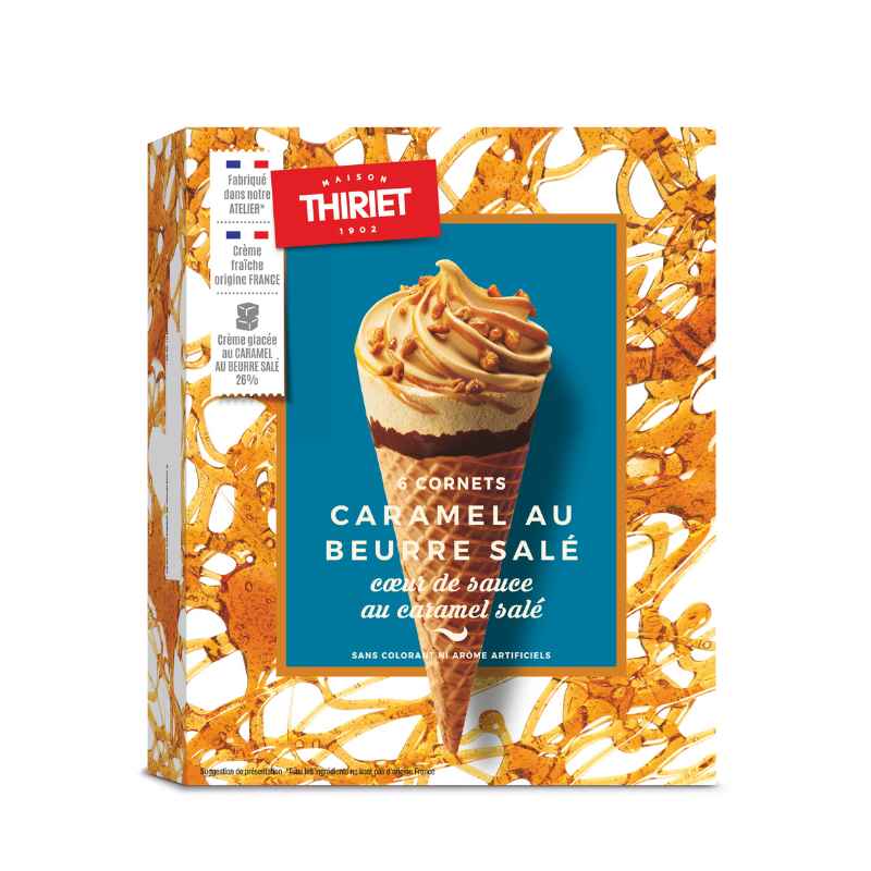 Six Salted Caramel Ice Cream Cones