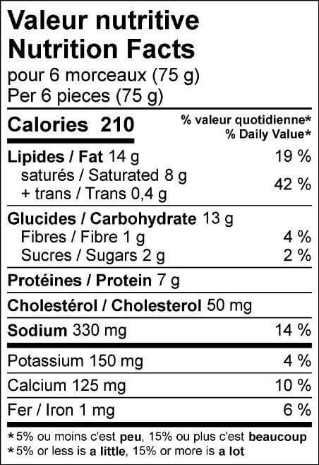 12 Mini croustillants au fromage