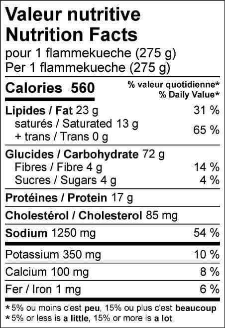 Flammekueche Saumon Poireaux (1 portion)