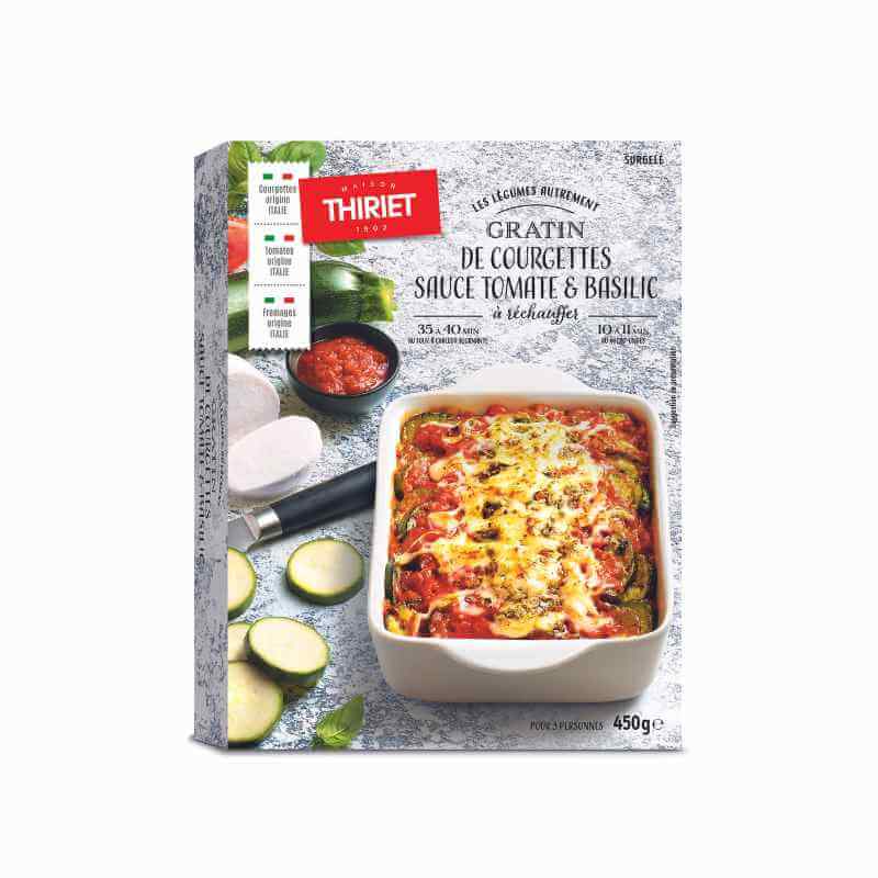 Gratin de courgettes sauce tomate et basilic