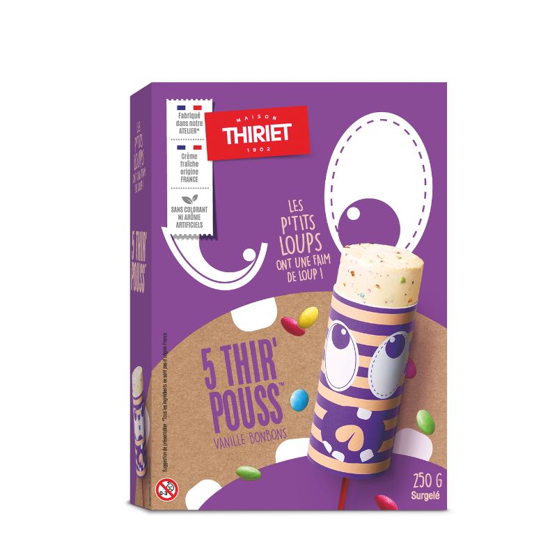 5 Barres glacées vanille-bonbons