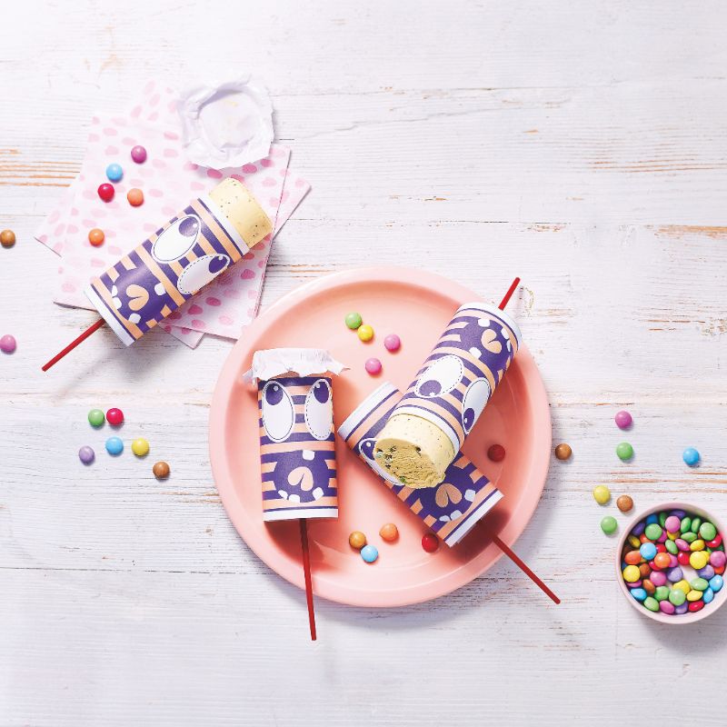 5 Barres glacées vanille-bonbons