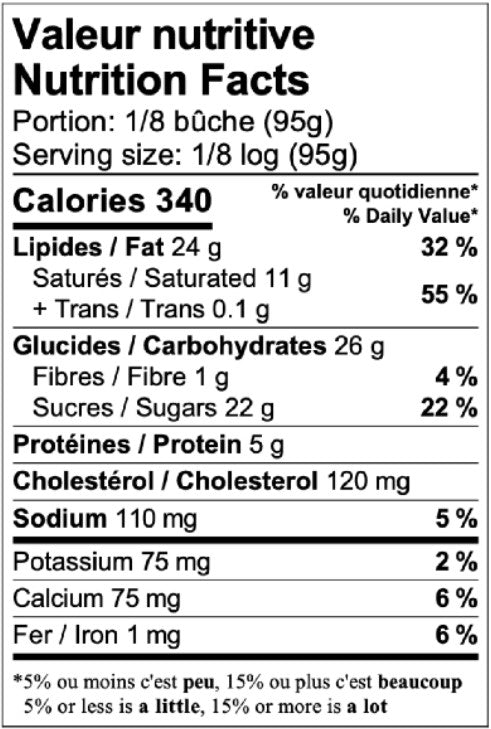Caramel and chocolate praline log