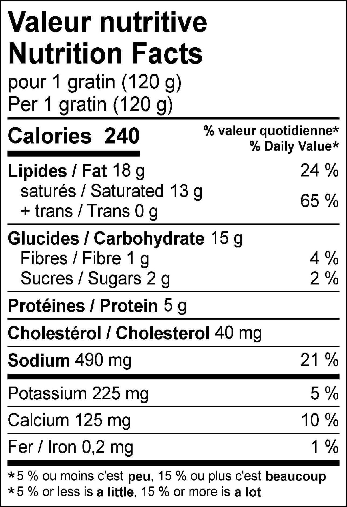 4 gratins de pommes de terre