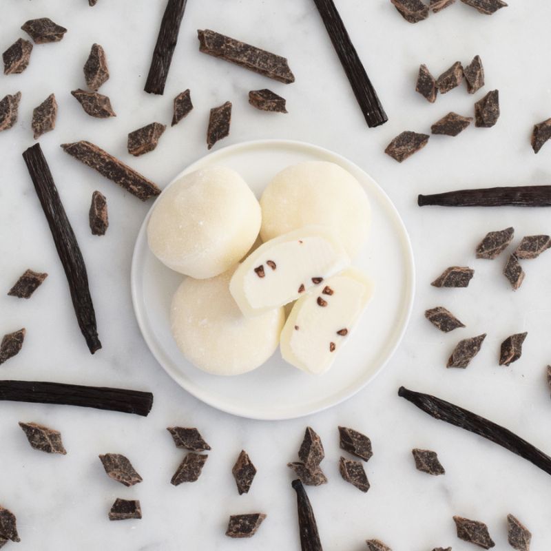 Mochi à la vanille et pépites de chocolat