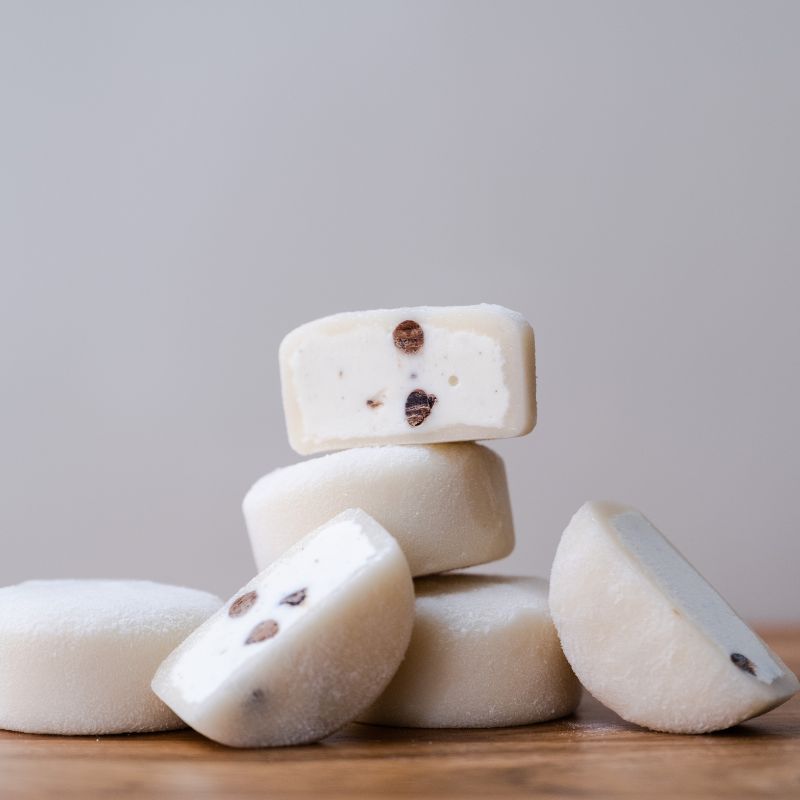 Mochi à la vanille et pépites de chocolat