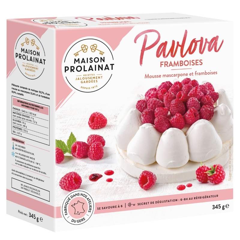 pavlova aux framboises surgelée