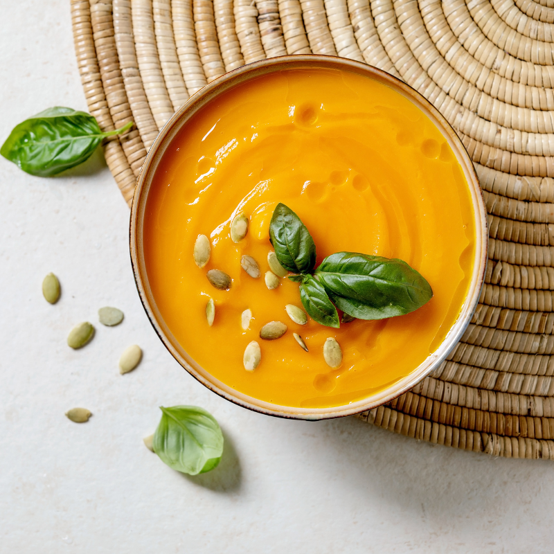 Potage carotte gingembre sans gluten