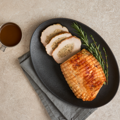 Rôti de dinde farci érable et bacon