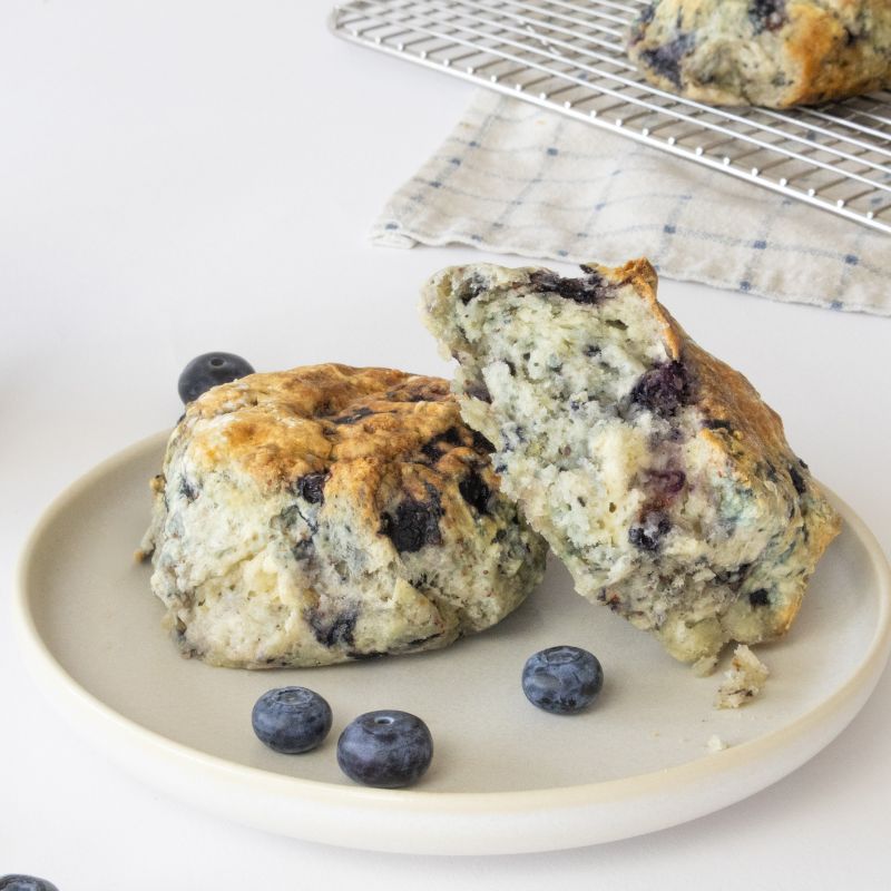 Scones aux bleuets et zeste de citron