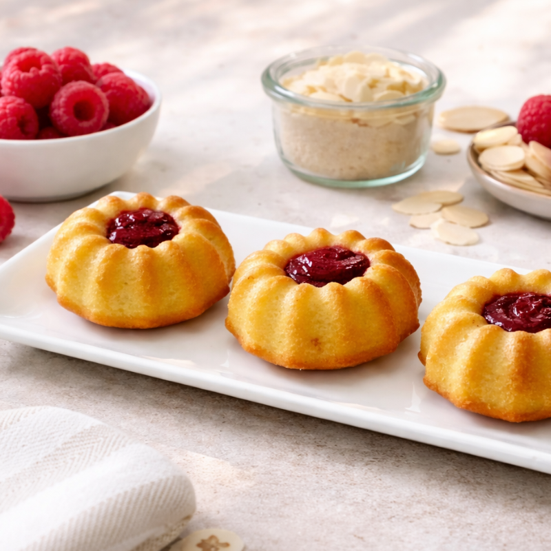 4 Almond Raspberry Bundt Cake