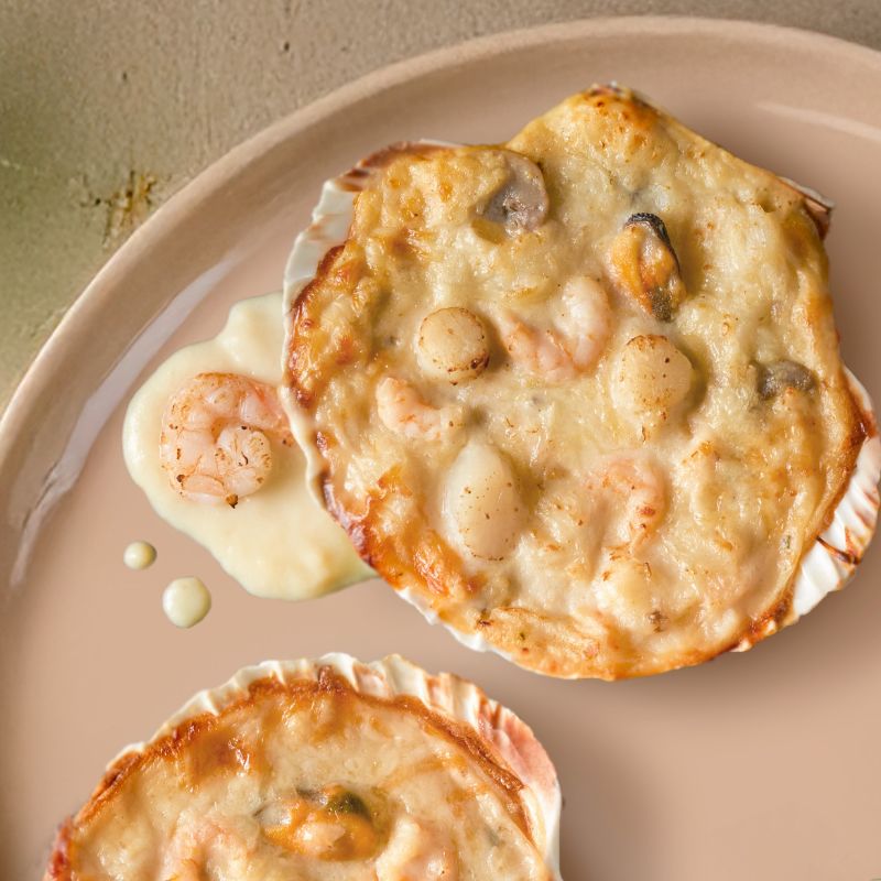 2 Coquilles St-Jacques with Seafood
