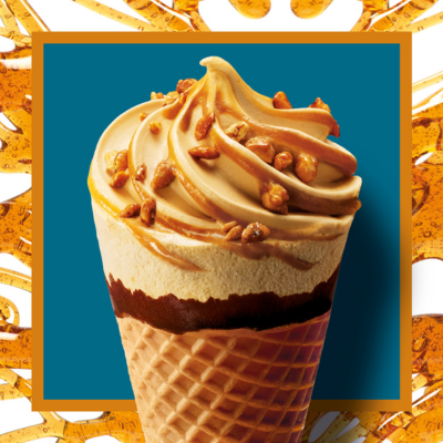 Six Salted Caramel Ice Cream Cones