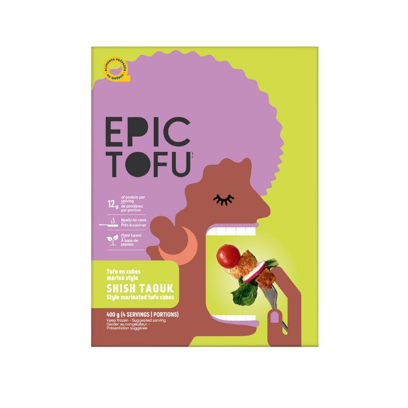 Tofu en cubes marinés façon shish taouk