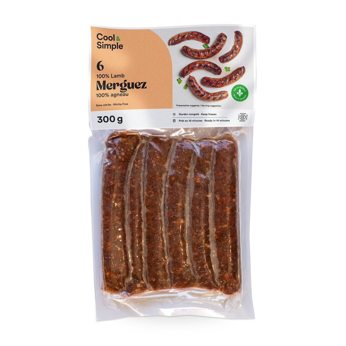 6 merguez 100% lamb