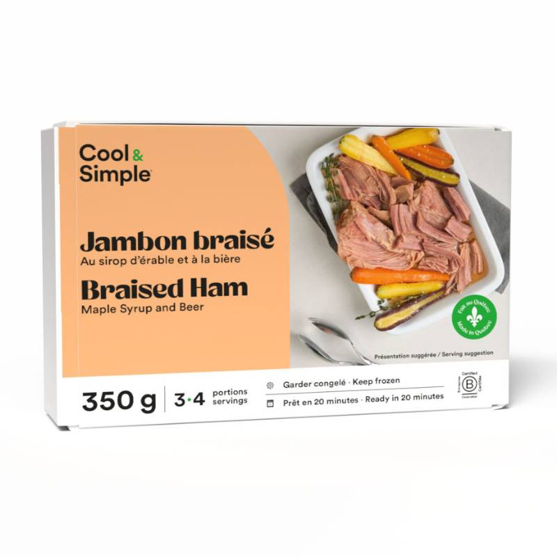 Jambon braisé au sirop d'érable et à la bière