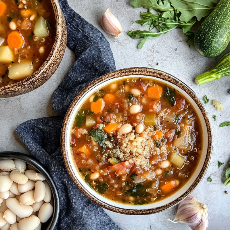 Vegan Minestrone With Quinoa