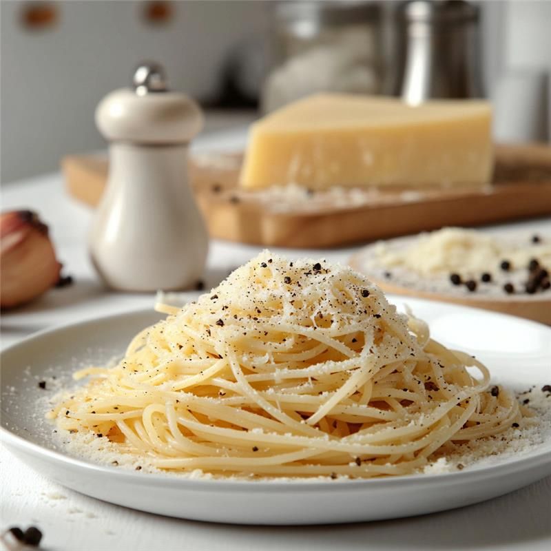 Spaghetti with Pecorino Cheese and Pepper