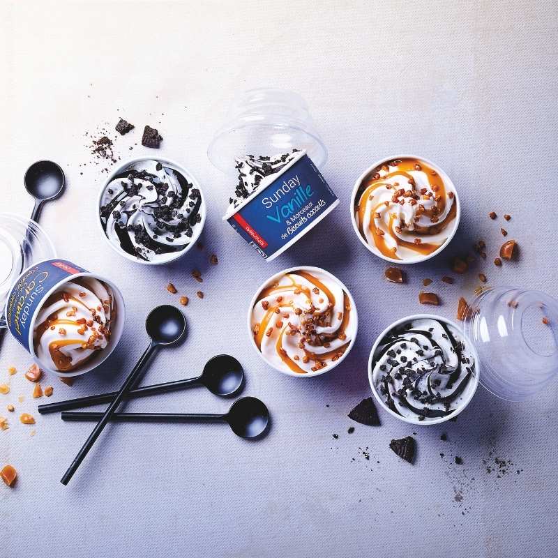 4 Sundae vanille & biscuits