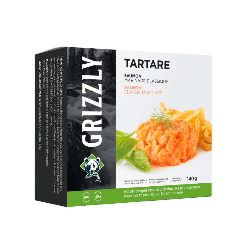 Tartare de saumon marinade classique