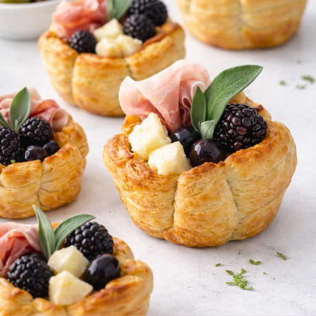 Bouchées feuilletées proscuitto et fromage