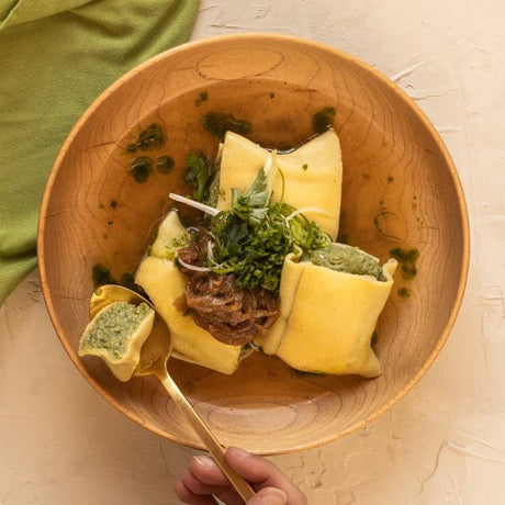 Maultaschen au porc et épinards