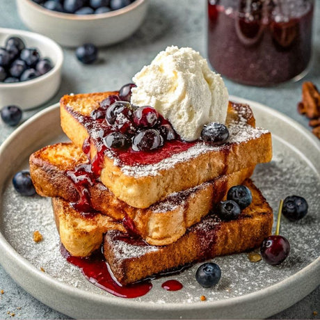 Pain doré aux bleuets