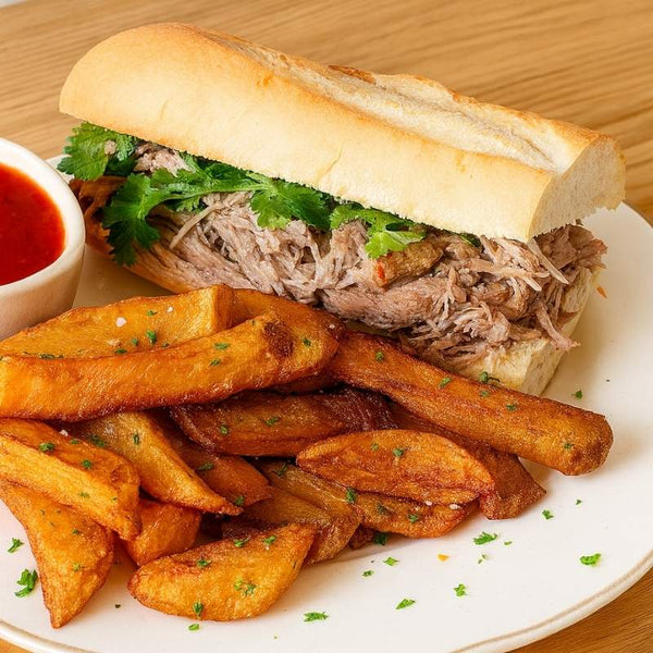 Sandwich au porc effiloché