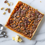 Maple pecan pie with cashew nuts