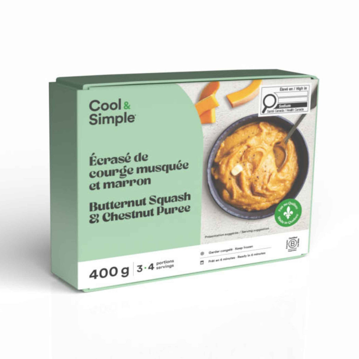 Mashed butternut squash with chestnuts