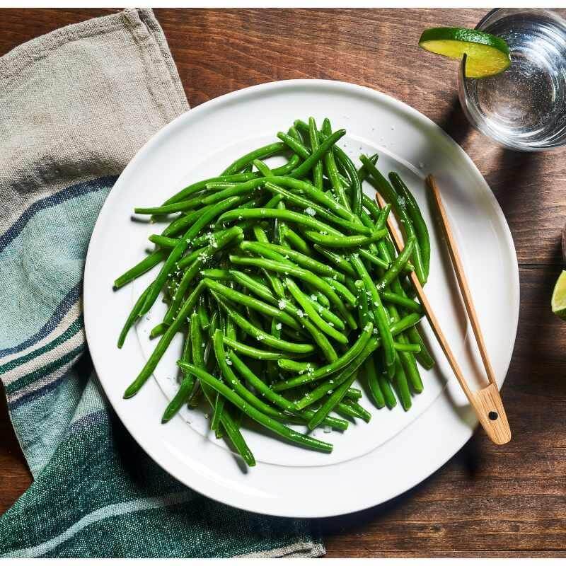 Precooked frozen green beans