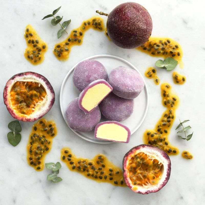 Passion Fruit Mochi (vegan)