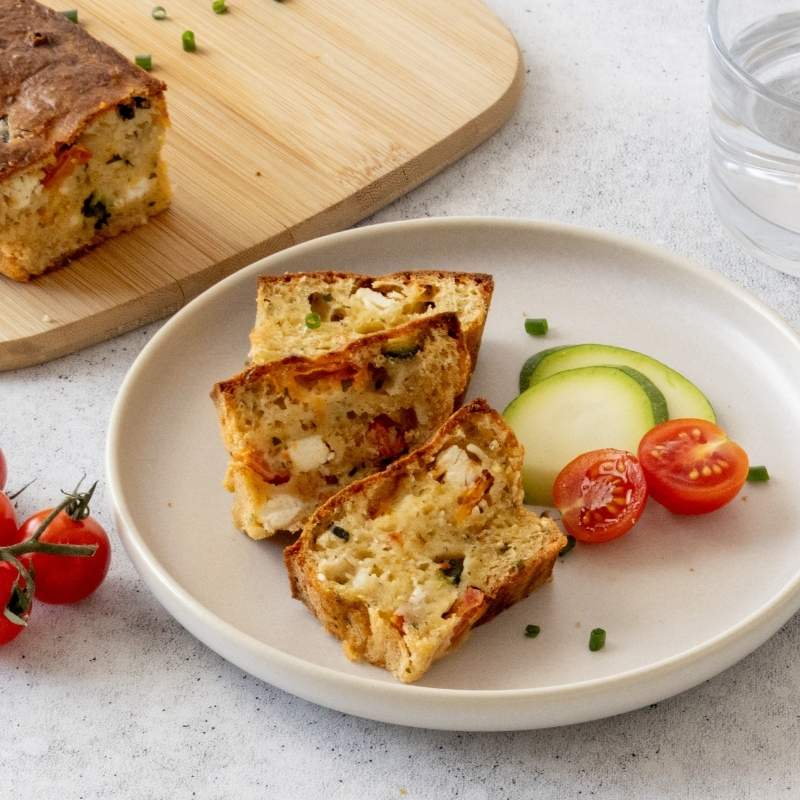 Savoury Zucchini Tomato Goat Cheese Cake | Cool&Simple