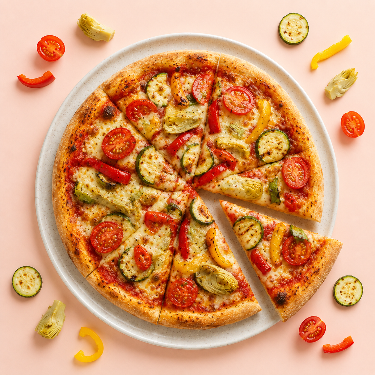 Pizza aux légumes du soleil