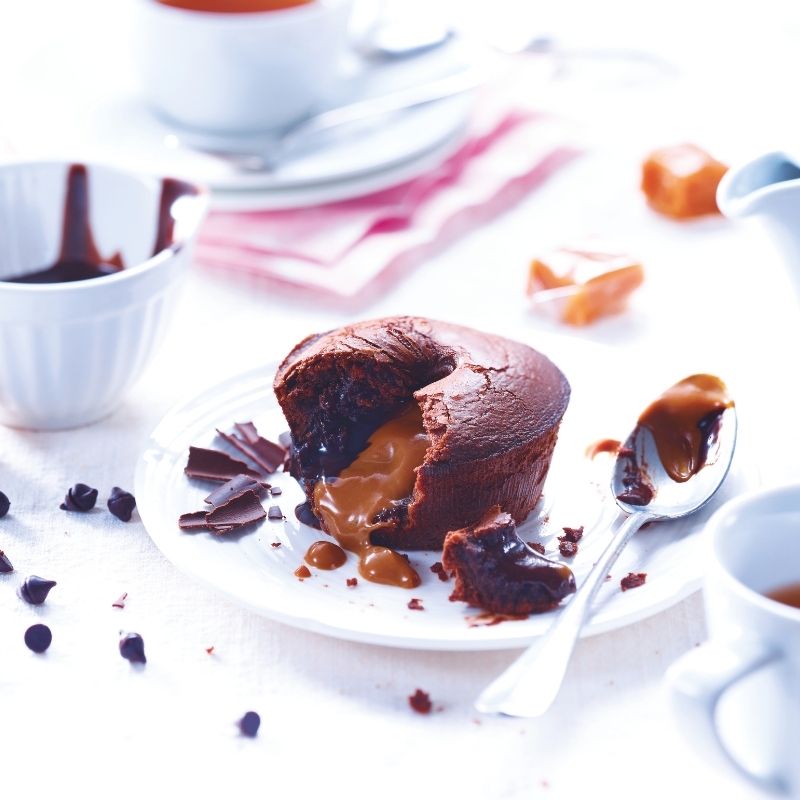 Moelleux au chocolat et caramel