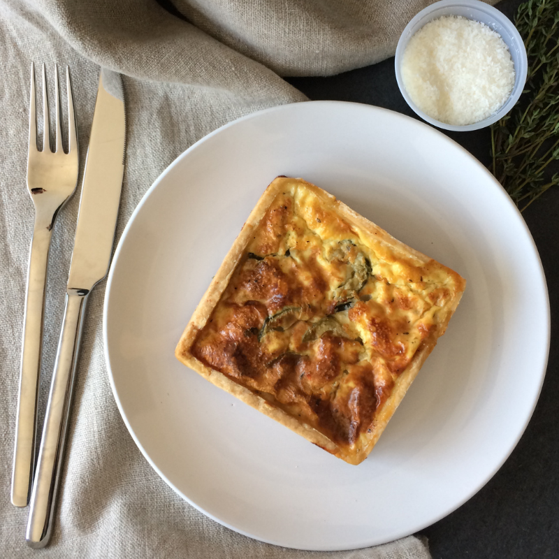Quiche aux poireaux et brie