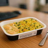 Salmon With Dijon Mustard Sauce and Rice