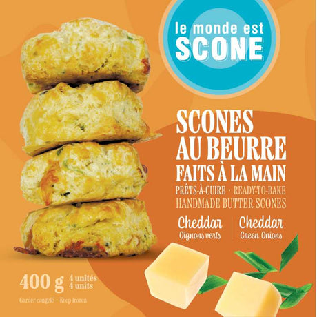 4 Scones au cheddar et oignons verts