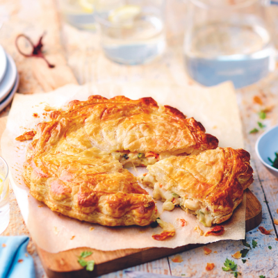 Tourte pétoncles et crevettes