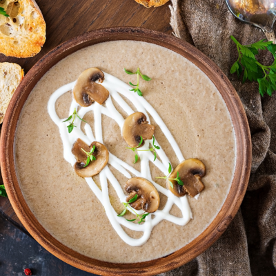 Veloute de champignons Surgeles gourmands Cool Simple