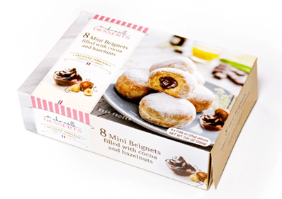 8 Mini Chocolate-Hazelnut Doughnuts