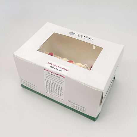 Bûche érable, fraise et canneberge