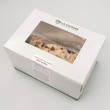 Bûche praliné caramel et chocolat