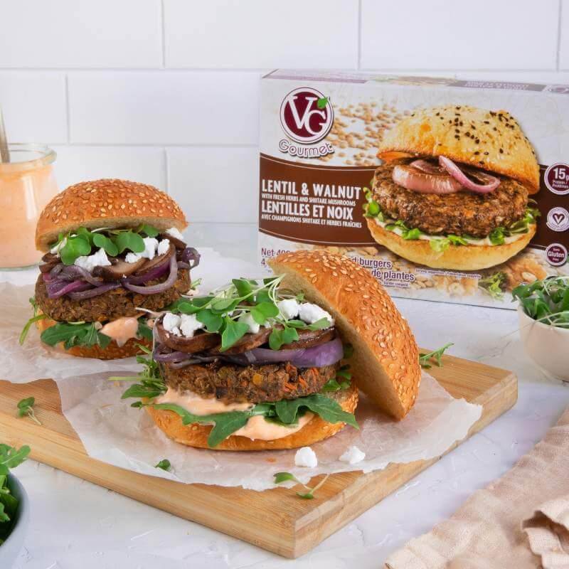 Walnut & Lentil Vegan Burger - Gluten Free