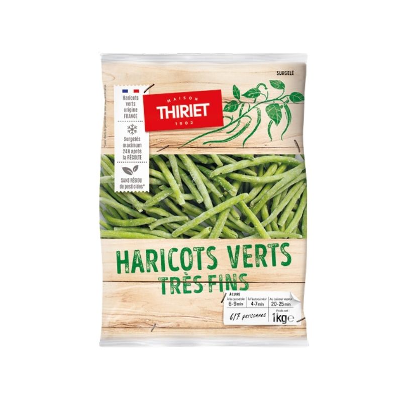 Average Verts Haricots verts extra fins Thiriet 1kg | Cool&Simple