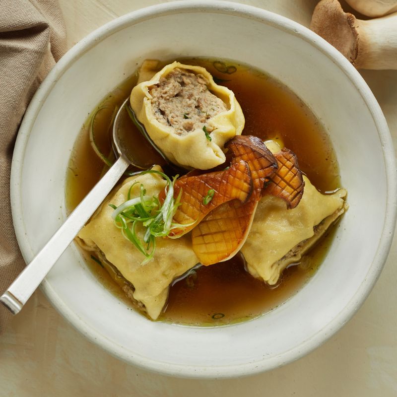 Pork, Mushrooms and Parsley Maultaschen