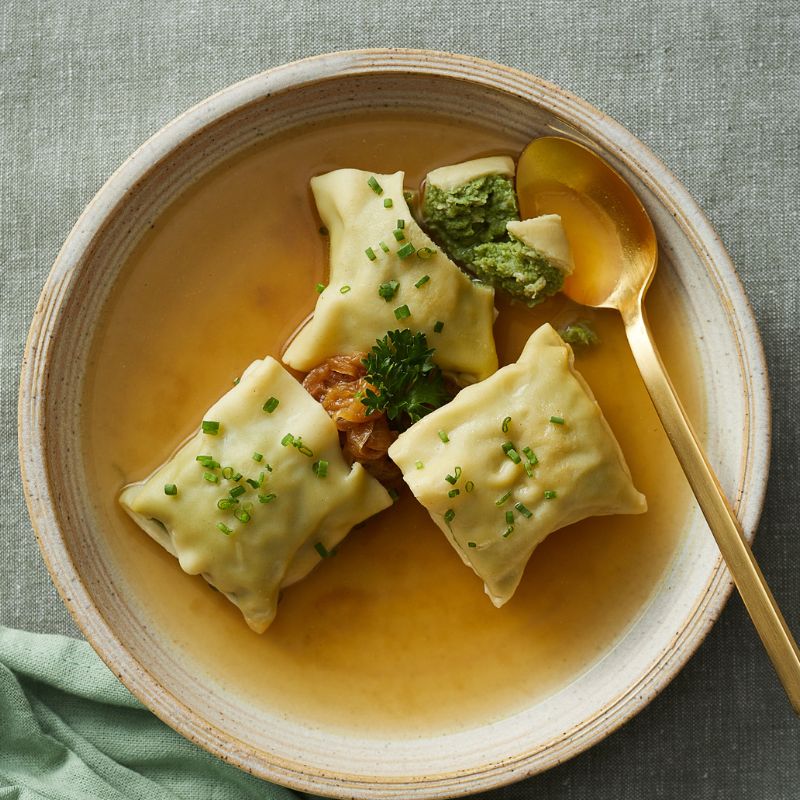 Pork and Spinach Maultaschen