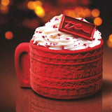 Tasse glacée trompe-l'oeil vanille-framboise