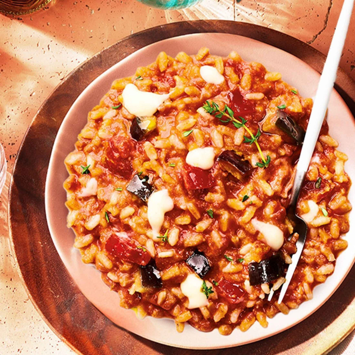 Tomato and Eggplant Risotto