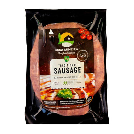 Saucisse brésilienne traditionnelle en rouleau (douce)